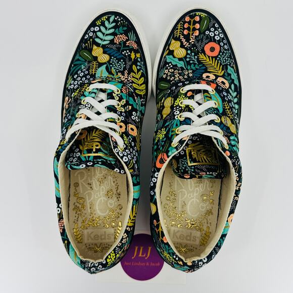 Keds x Rifle Paper Co. Women's Anchor Lourdes Floral Sneakers WF58356 Size 7 - Picture 9 of 11